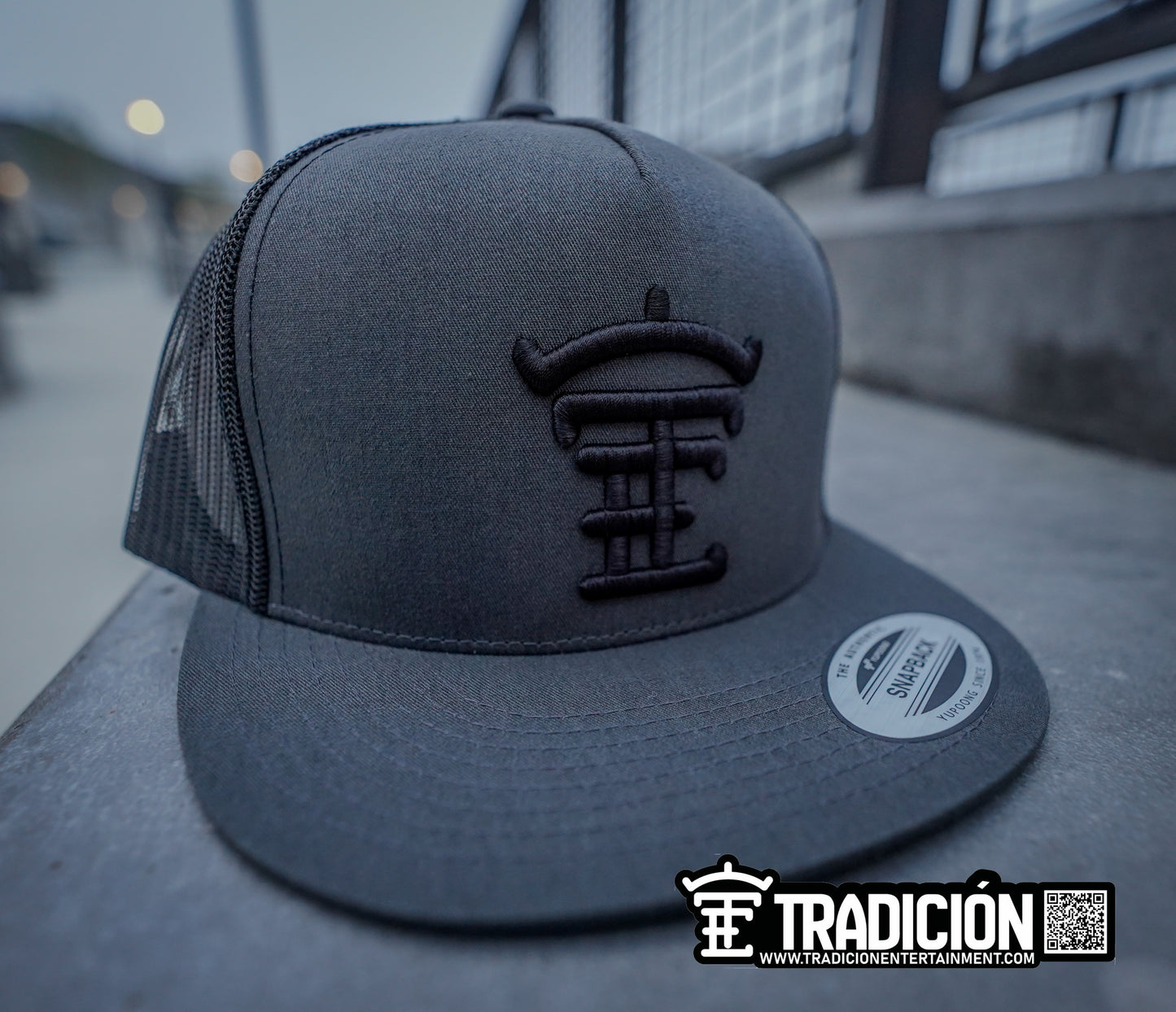 Black and Charcoal TE Hat