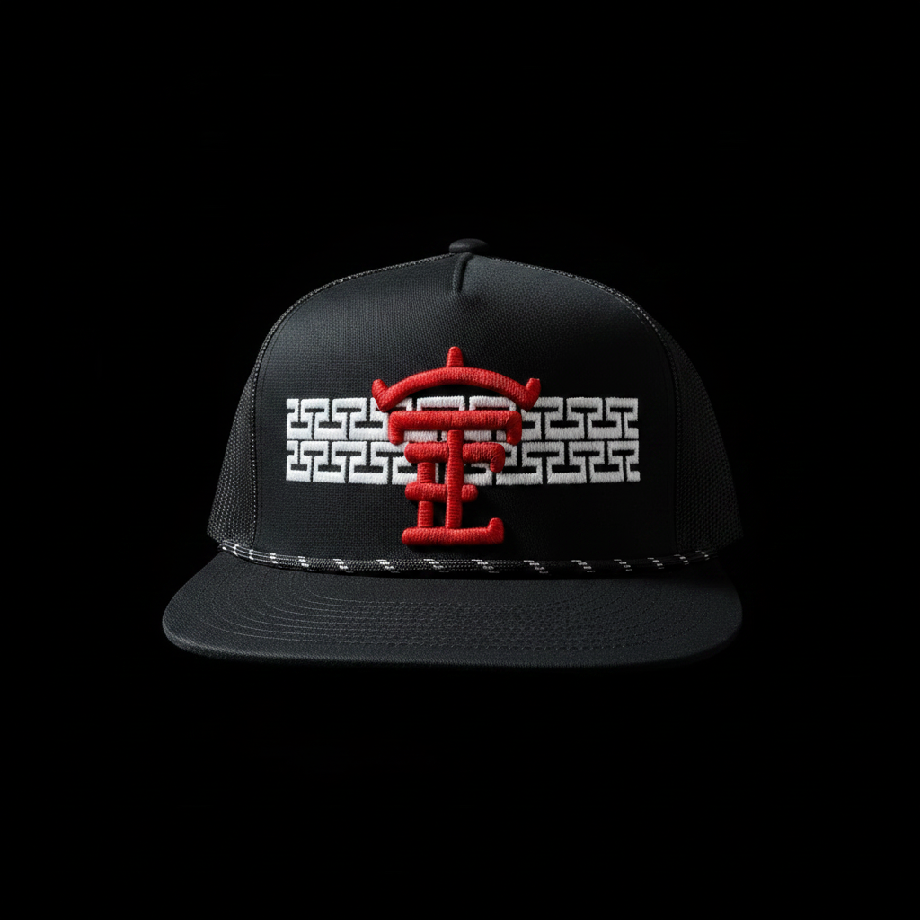 Greek key pattern TE Hat (Red)