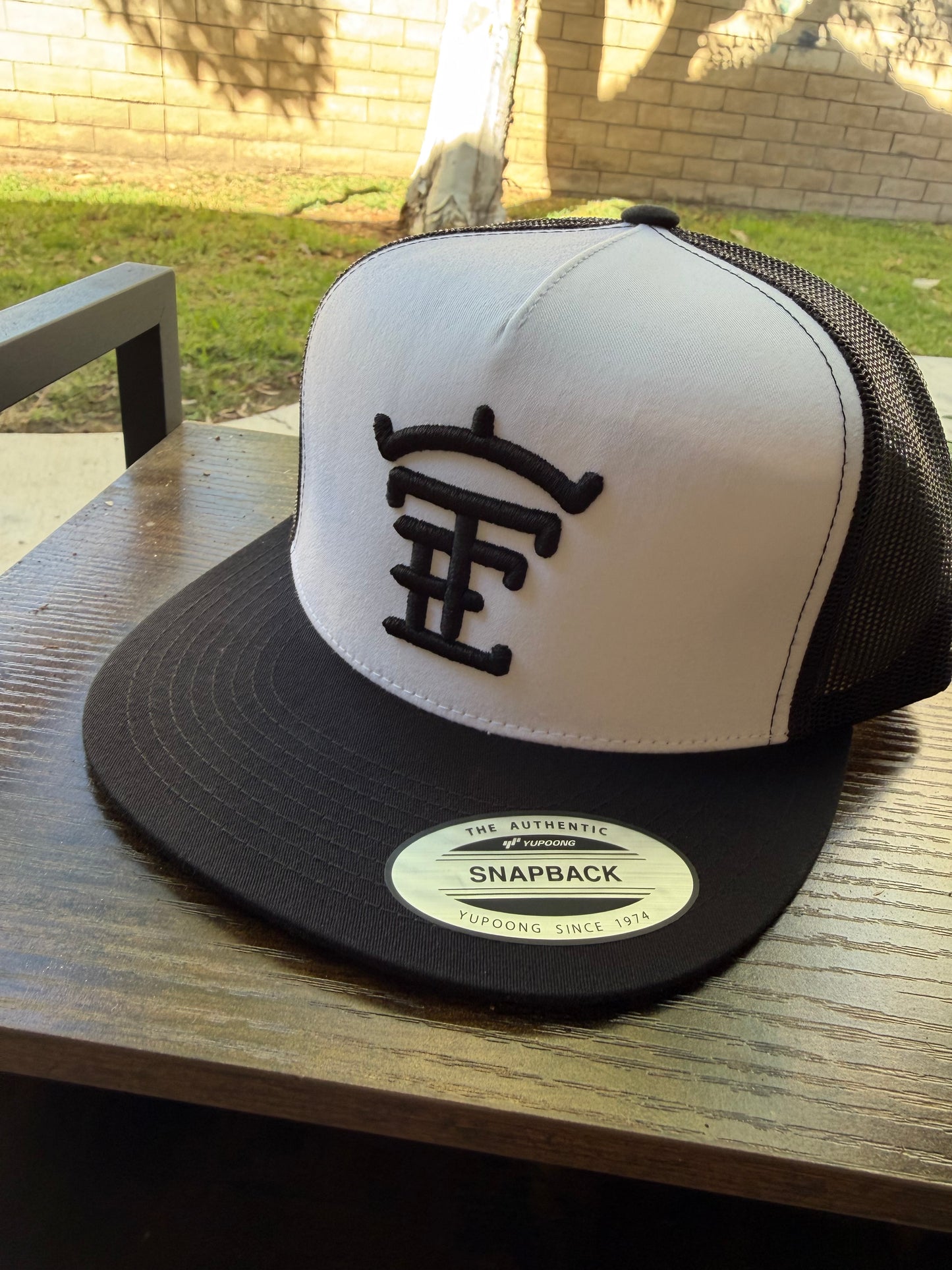 Black And White TE Brand Hat