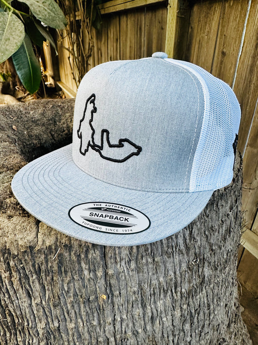 Heather Gray and Black Coleador Hat
