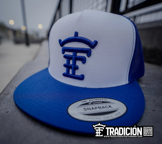 Blue and White TE Brand Hat