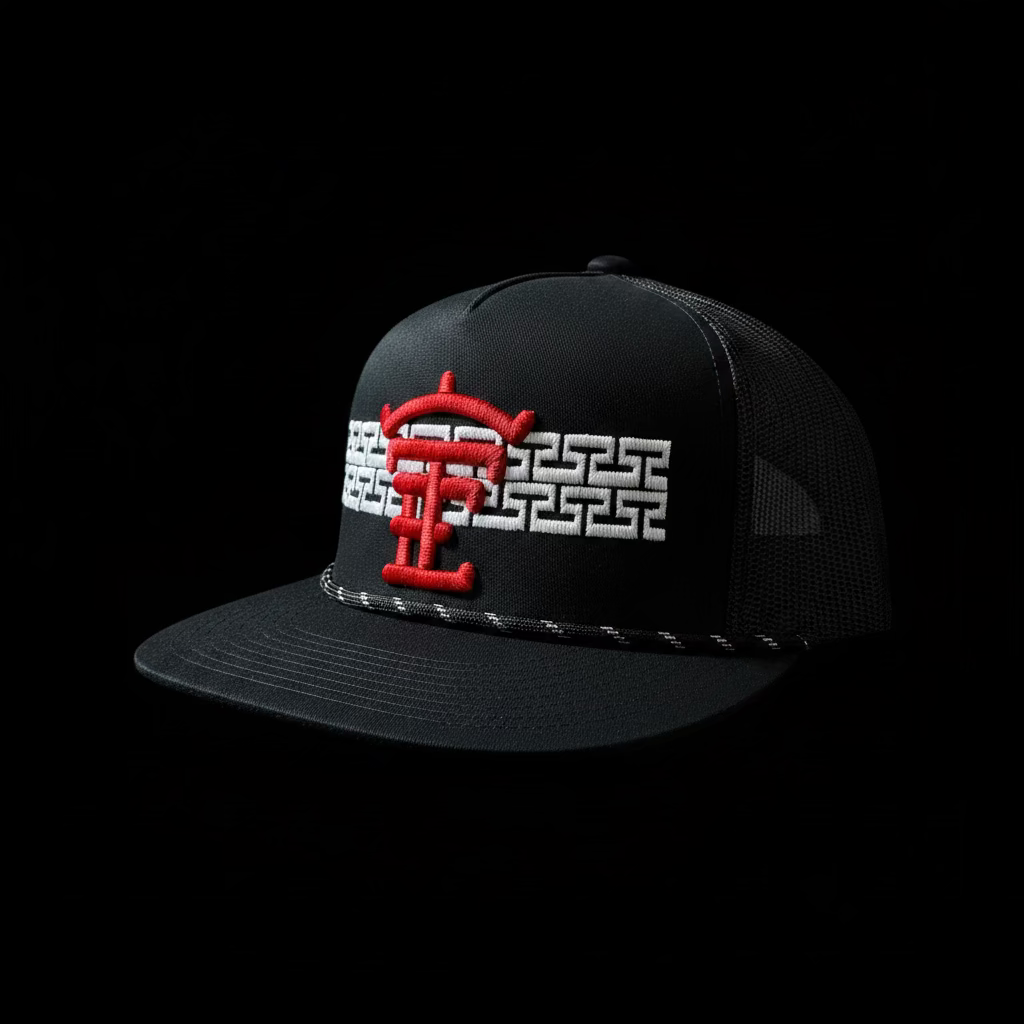 Greek key pattern TE Hat (Red)